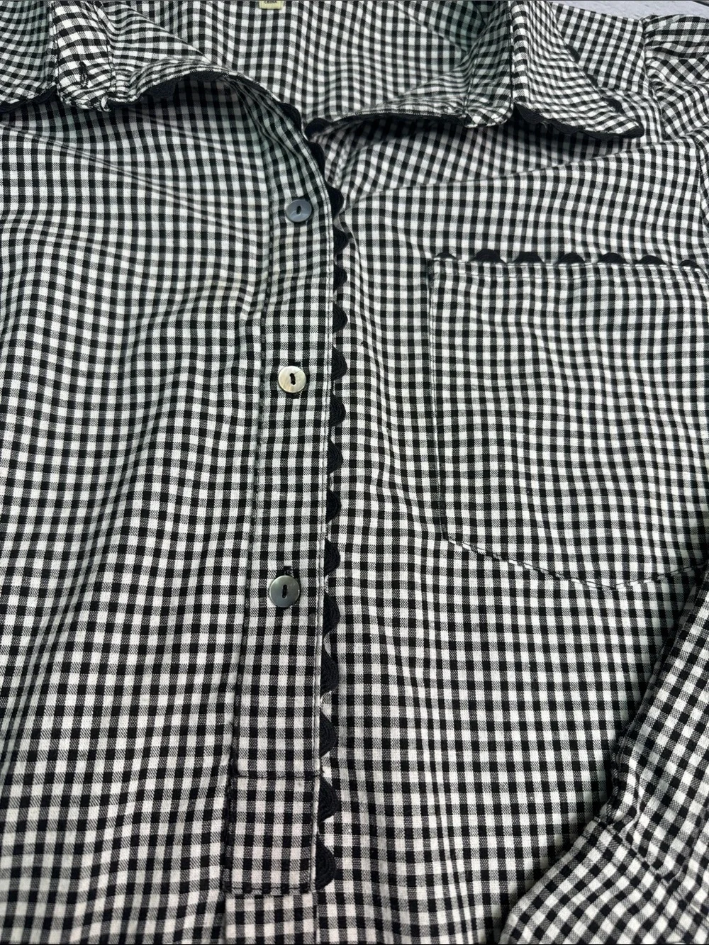 Women’s TUCKERNUCK Black And White Gingham Shirt Dress Size XL - Picture 4 of 6